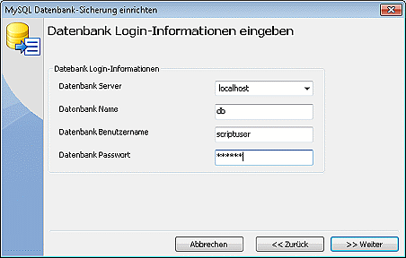 "MySQL Backup" Screenshot