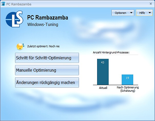 Screenshot vom Programm: PC Rambazamba