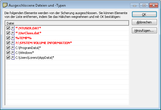 Le cartelle di sistema di Windows sono spesso protette dall'accesso. Nessun programma di backup dei dati può eseguire il backup di questi file, il che genera successivamente dei messaggi di errore. Qui ti mostriamo come sopprimerli con Langmeier Backup