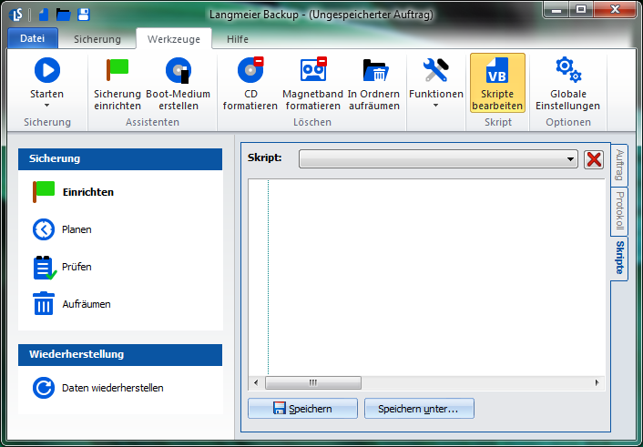 Dies ist ein Tutorial, wie Sie in Langmeier Backup Business und Langmeier Backup Server eigene VBScripts erstellen, um nach Ihren Vorstellungen in den Datensicherungsvorgang einzugreifen.