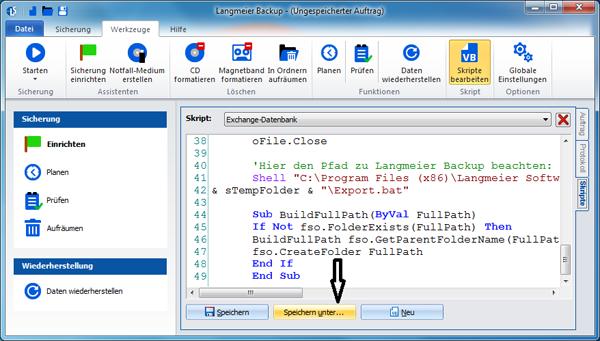 Backing up mailboxes, calendars and contacts from an Exchange server is also possible with Langmeier Backup. Here you can find out how to proceed.