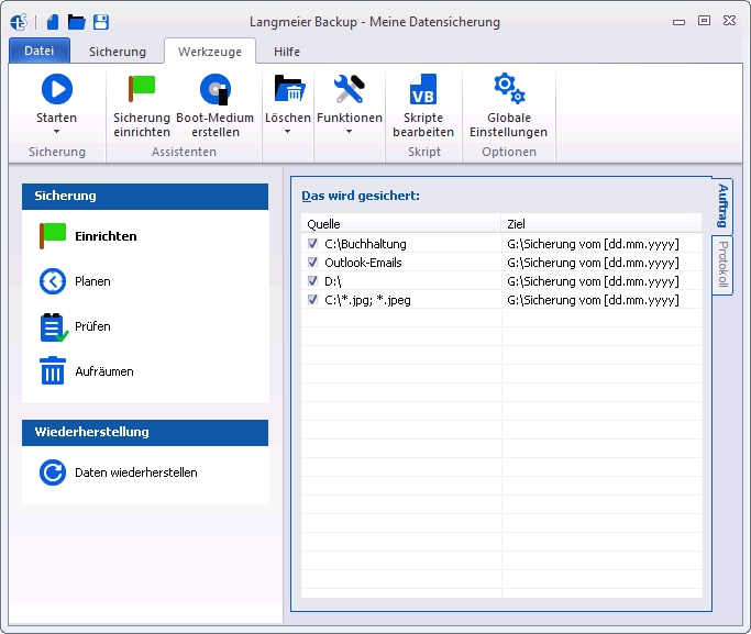 Langmeier Backup a reçu un grand éloge pour son interface utilisateur intuitive - l'offre de logiciels de sauvegarde de données est variée et pas toujours facile à cerner pour l'utilisateur. Le portail indépendant et objectif des consommateurs Netzsieger a maintenant testé différentes solutions de sauvegarde. En tête de la course se trouve notre candidat Langmeier Backup Advanced.