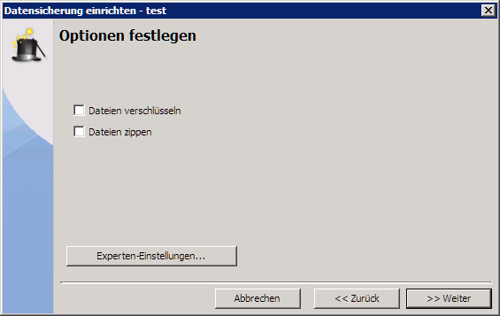 Einrichtung Website Backup Schritt 7